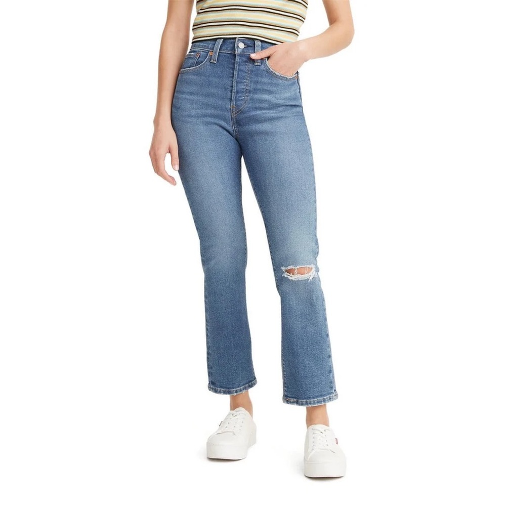 Levi’s Wedgie Straight Leg High-Rise Jeans Blue Sz 32 NWT